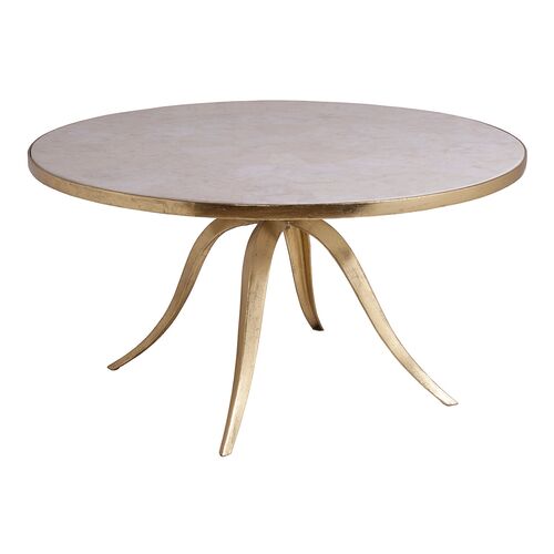 Crystal Stone Coffee Table, White/Gold 1 Crystal Stone Coffee Table, White/Gold