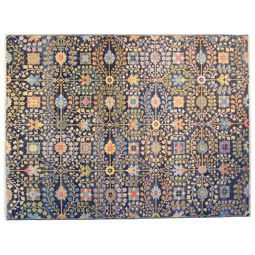 Kerman Rug, Blue, 12x15 1 Kerman Rug, Blue, 12x15