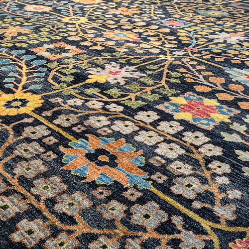 Kerman Rug, Blue, 12x15 2 Kerman Rug, Blue, 12x15