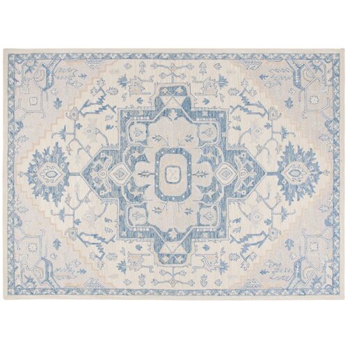 Lauren Ralph Lauren, Percy Rug, Ivory/Blue 1 Lauren Ralph Lauren, Percy Rug, Ivory/Blue