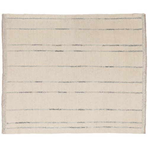 Xava Hand-Knotted Rug, Blue Stripe 1 Xava Hand-Knotted Rug, Blue Stripe