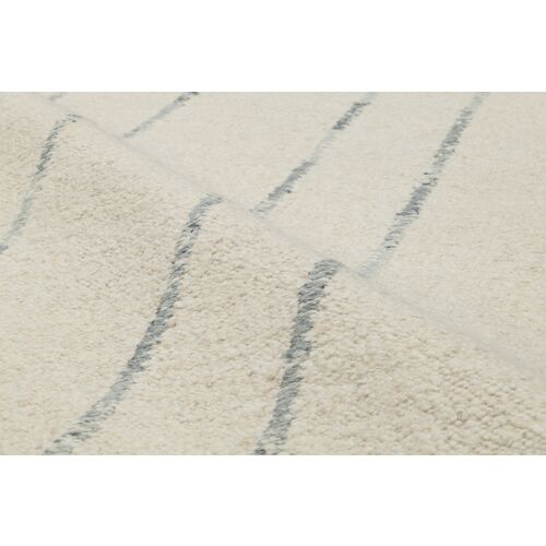Xava Hand-Knotted Rug, Blue Stripe 3 Xava Hand-Knotted Rug, Blue Stripe
