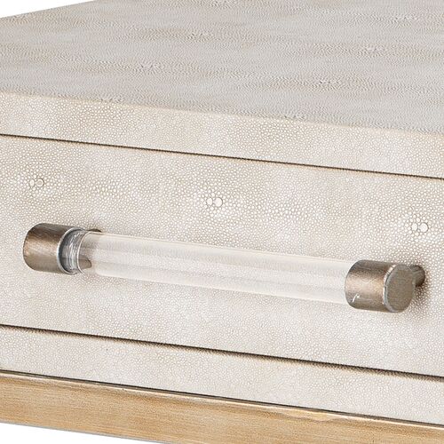 Kain Faux Shagreen Console Table, Ivory 3 Kain Faux Shagreen Console Table, Ivory