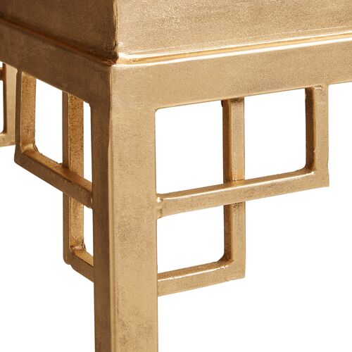 Larkspur Console, Antiqued Gold 5 Larkspur Console, Antiqued Gold
