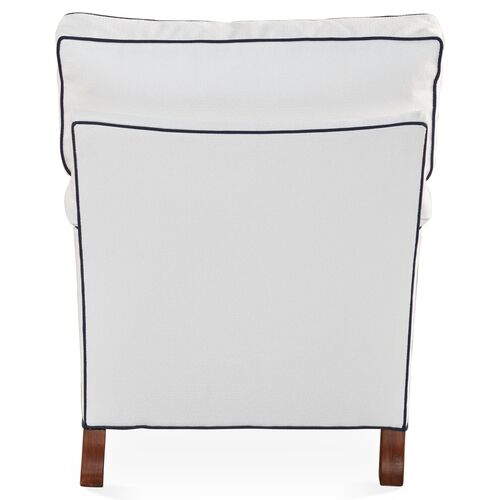 Kate Club Chair, White/Navy Crypton 3 Kate Club Chair, White/Navy Crypton