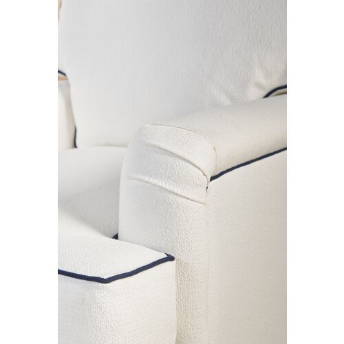 Kate Club Chair, White/Navy Crypton 5 Kate Club Chair, White/Navy Crypton