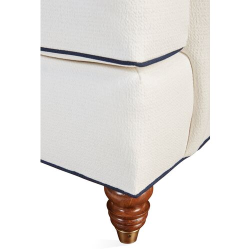 Kate Club Chair, White/Navy Crypton 6 Kate Club Chair, White/Navy Crypton