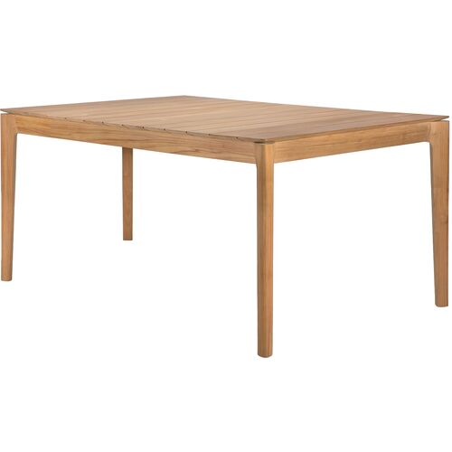 Bok Outdoor Teak Dining Table, Natural