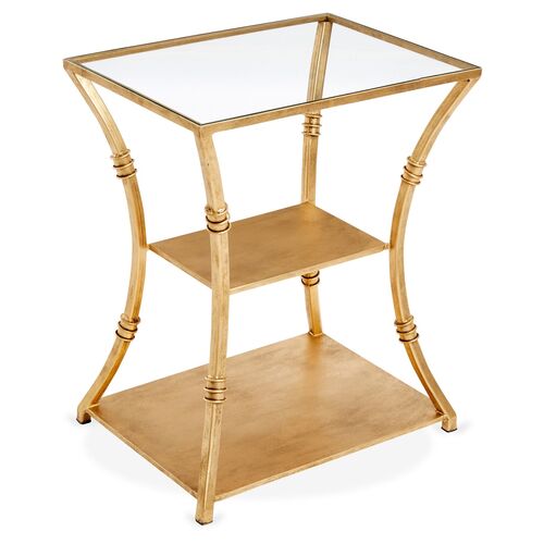Silas Side Table, Antiqued Gold 1 Silas Side Table, Antiqued Gold