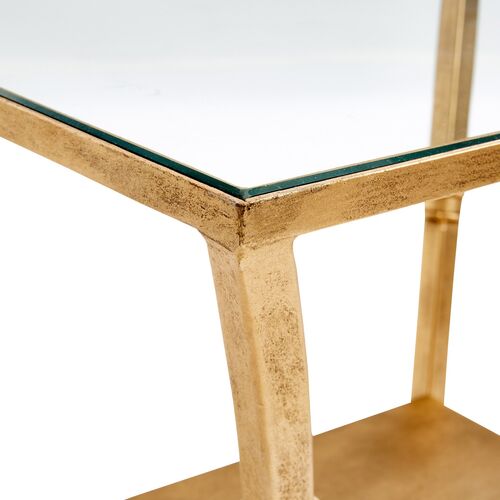 Silas Side Table, Antiqued Gold 2 Silas Side Table, Antiqued Gold