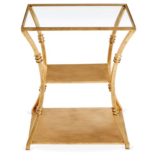 Silas Side Table, Antiqued Gold 3 Silas Side Table, Antiqued Gold