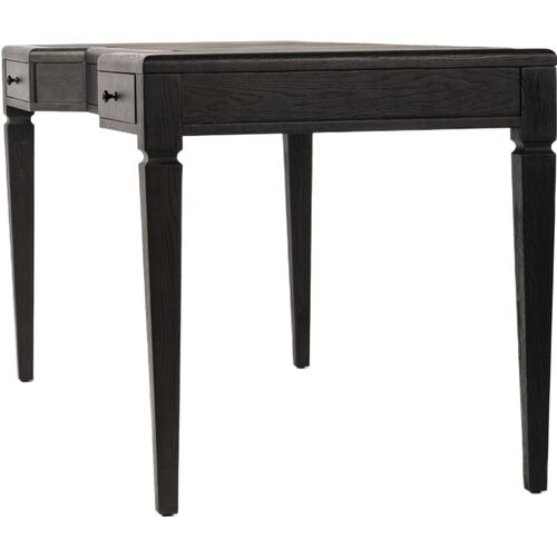 Solomon Leather-Top Desk, Distressed Black Oak 11 Solomon Leather-Top Desk, Distressed Black Oak