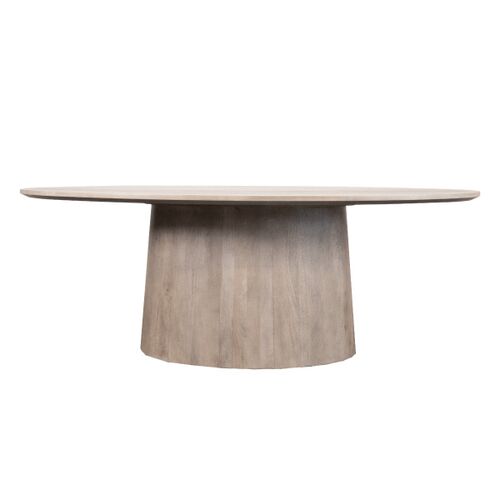 Samuel 84" Oval Dining Table, Misted Ash 1 Samuel 84" Oval Dining Table, Misted Ash