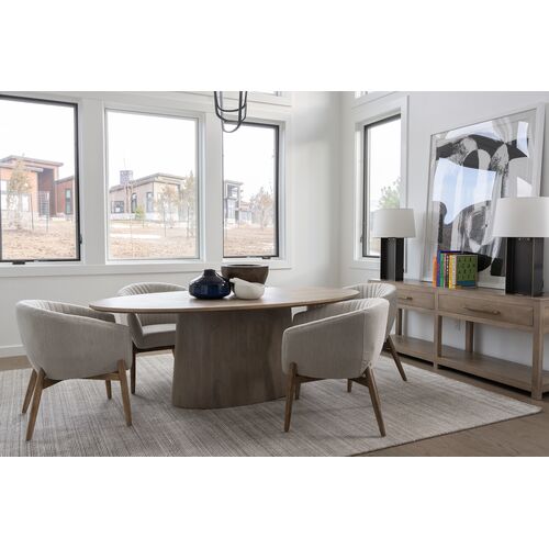 Samuel 84" Oval Dining Table, Misted Ash 3 Samuel 84" Oval Dining Table, Misted Ash