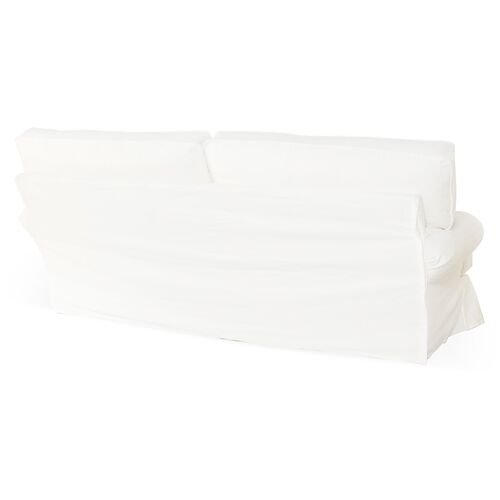 Comfy Slipcovered Sofa, Washable White Denim 4 Comfy Slipcovered Sofa, Washable White Denim