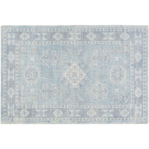 Sutton Hand-Tufted Rug, Denim/Peach 1 Sutton Hand-Tufted Rug, Denim/Peach