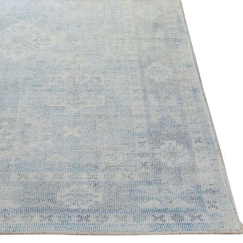 Sutton Hand-Tufted Rug, Denim/Peach 5 Sutton Hand-Tufted Rug, Denim/Peach