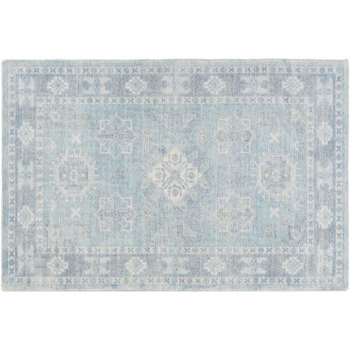 Sutton Hand-Tufted Rug, Denim/Peach 8 Sutton Hand-Tufted Rug, Denim/Peach