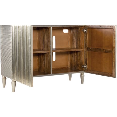 Melange Mackenna 2-Door Chest, German Silver Foil 4 Melange Mackenna 2-Door Chest, German Silver Foil