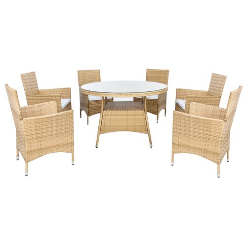Quinlan 7 Pc Outdoor Wicker Dining Set