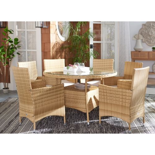 Quinlan 7 Pc Outdoor Wicker Dining Set 2 Quinlan 7 Pc Outdoor Wicker Dining Set