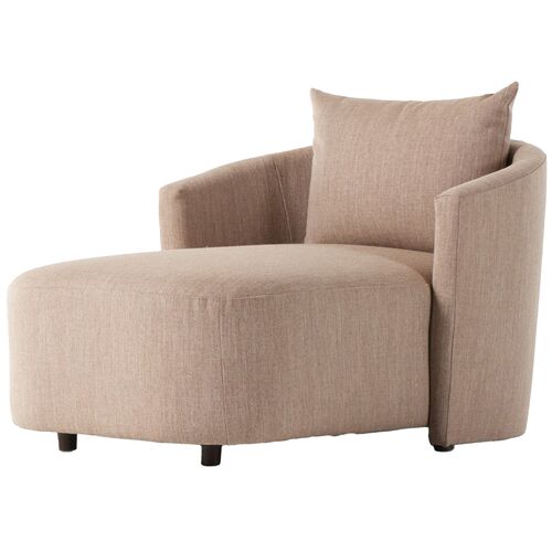 Pax Chaise Lounge, Alcala Fawn Linen
