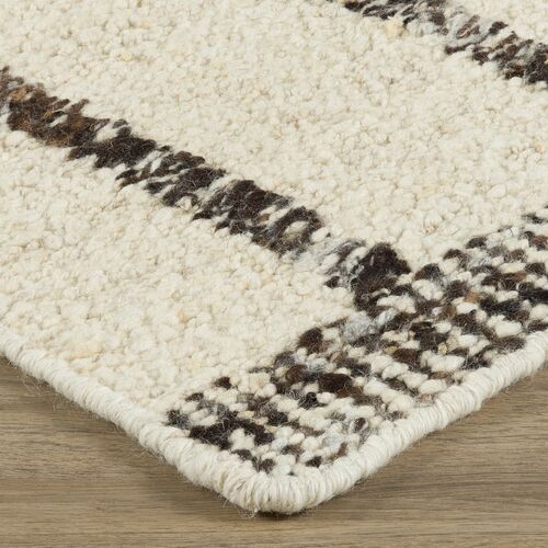 Xava Hand-Knotted Rug, Gray Stripe 2 Xava Hand-Knotted Rug, Gray Stripe