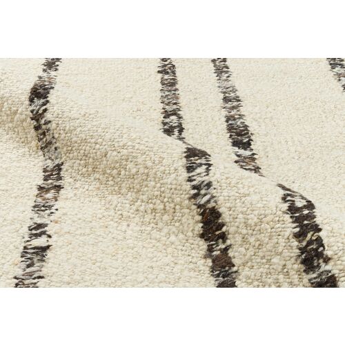 Xava Hand-Knotted Rug, Gray Stripe 3 Xava Hand-Knotted Rug, Gray Stripe