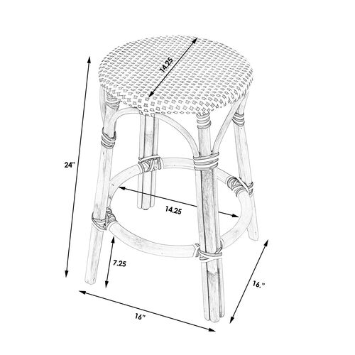 Kye 24" Rattan Round Counter Stool 8 Kye 24" Rattan Round Counter Stool