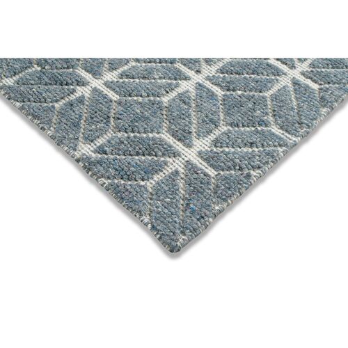 Janina Hand-Knotted Rug, Denim 2 Janina Hand-Knotted Rug, Denim