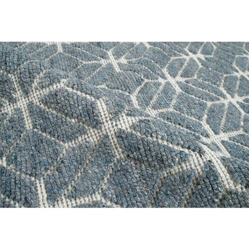 Janina Hand-Knotted Rug, Denim 3 Janina Hand-Knotted Rug, Denim