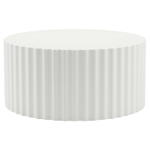 Raevan Indoor/Outdoor Concrete Coffee Table, Bone