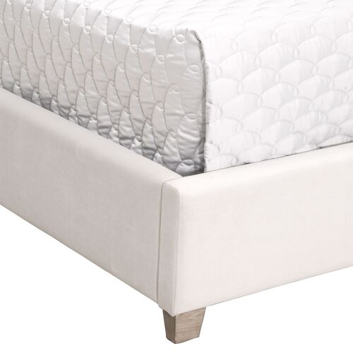 Milly Channeled Wingback Bed, Cream Velvet 4 Milly Channeled Wingback Bed, Cream Velvet