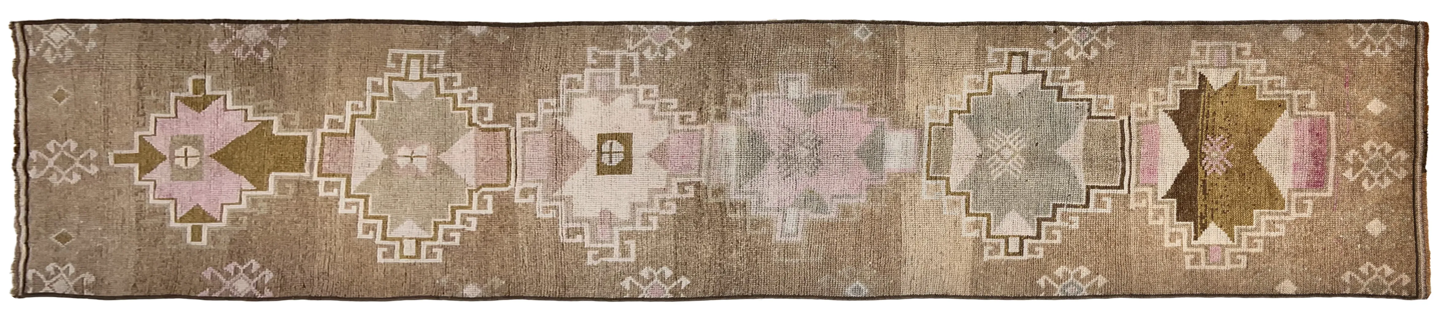 Turkish Oushak Panel Runner 2'7 X 12'1 1 Turkish Oushak Panel Runner 2'7 X 12'1