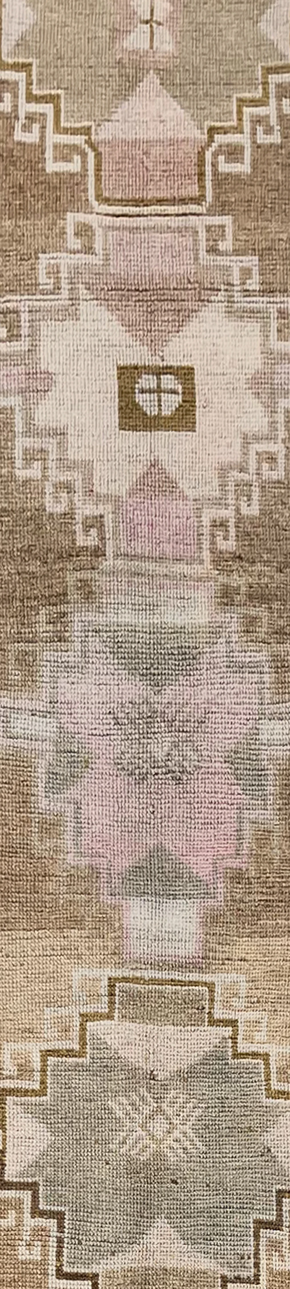 Turkish Oushak Panel Runner 2'7 X 12'1 4 Turkish Oushak Panel Runner 2'7 X 12'1