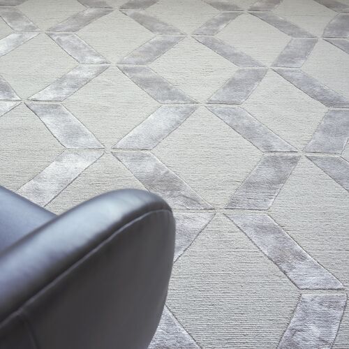 Metro Velvet hand-knotted Rug, Silver 4 Metro Velvet hand-knotted Rug, Silver