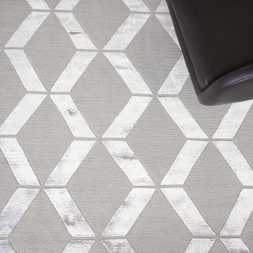 Metro Velvet hand-knotted Rug, Silver 5 Metro Velvet hand-knotted Rug, Silver