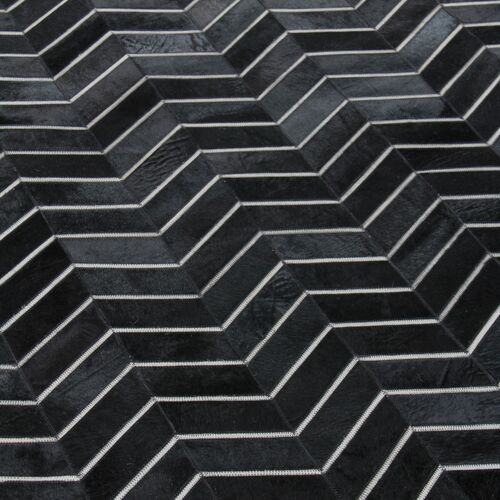 Natural Hide Cowhide hand-tufted Rug, Black/Ivory 5 Natural Hide Cowhide hand-tufted Rug, Black/Ivory