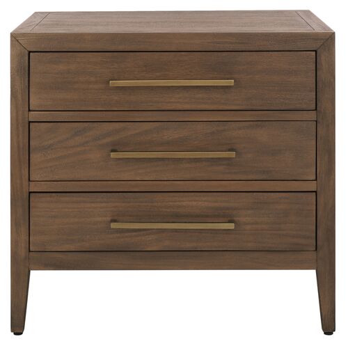 Romilly 3-Drawer Wood Nightstand 1 Romilly 3-Drawer Wood Nightstand
