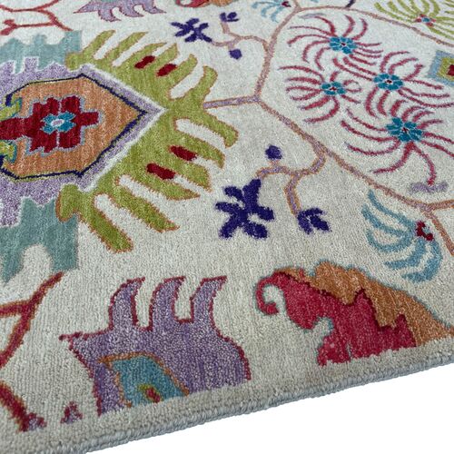 10'x14' Sari Wool Liam Handmade Rug, Ivory 3 10'x14' Sari Wool Liam Handmade Rug, Ivory