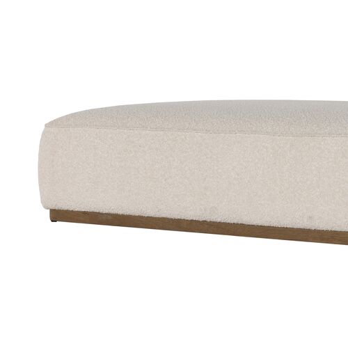 Janessa Cocktail Ottoman, Knoll Natural Boucle 10 Janessa Cocktail Ottoman, Knoll Natural Boucle