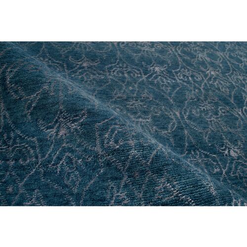 Sarni Hand-Knotted Rug, Blue 3 Sarni Hand-Knotted Rug, Blue
