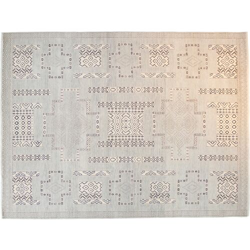 9'x12' Alina Rug, Silver Blue 1 9'x12' Alina Rug, Silver Blue