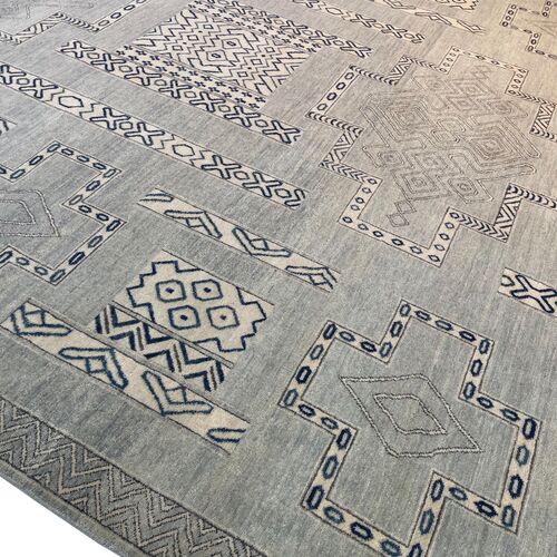 9'x12' Alina Rug, Silver Blue 2 9'x12' Alina Rug, Silver Blue