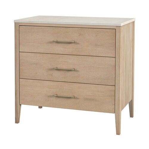Ethan 3-Drawer Marble Top Chest 1 Ethan 3-Drawer Marble Top Chest