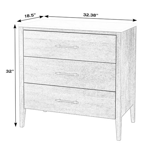 Ethan 3-Drawer Marble Top Chest 7 Ethan 3-Drawer Marble Top Chest