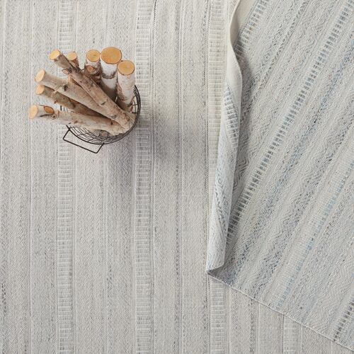 Pradeep Handwoven Rug, Light Gray/Ivory 5 Pradeep Handwoven Rug, Light Gray/Ivory