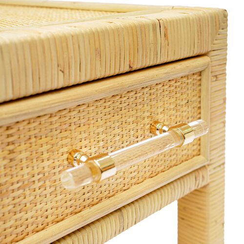 Valentino Rattan Nightstand, Natural 5 Valentino Rattan Nightstand, Natural