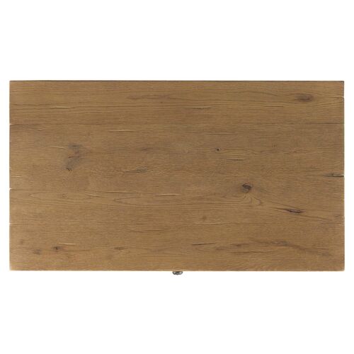 Pencil Oak Desk, Breadboard 2 Pencil Oak Desk, Breadboard