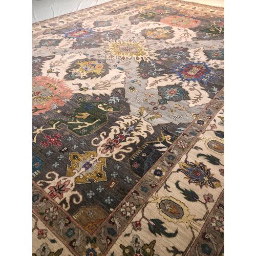 9'x12' Sari Circa Alexa Rug, Gray 4 9'x12' Sari Circa Alexa Rug, Gray